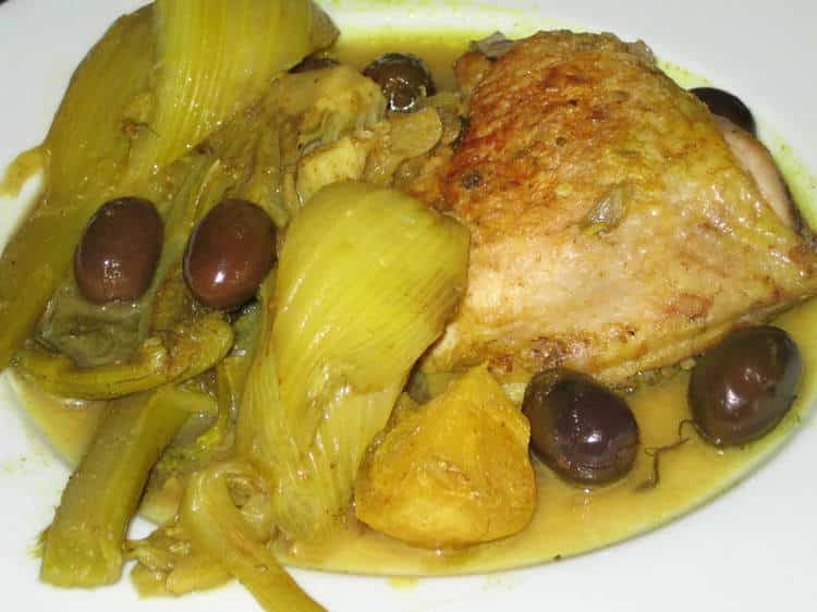 Tajine de poulet au fenouiltajine marocain
